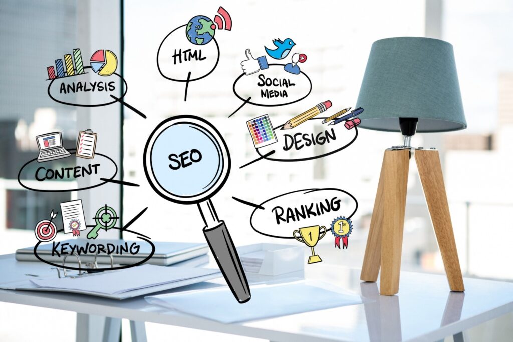 ilustrasi konsep SEO untuk website